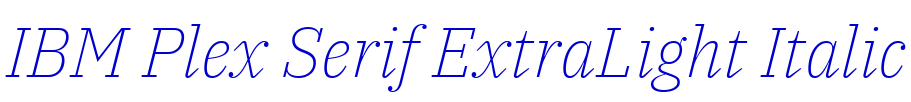 IBM Plex Serif ExtraLight Italic लिपि